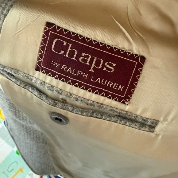 Ralph Lauren Beige Plaid Sport Coat Blazer - Picture 5 of 8